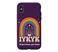IYKYK If You Know You Know Retro Rainbow Humor Case for iPhone X/XS