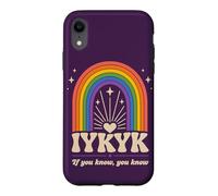 IYKYK If You Know You Know Retro Rainbow Humor Case for iPhone XR