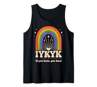 IYKYK If You Know You Know Retro Rainbow Humor Tank Top