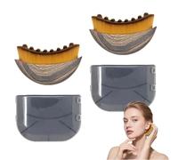 Iymphatic Drainage Brush, 2PCS Iymphatic Contour Face Brush, Relieve Fatigue Dry Brushing Iymphatics Drainage Massager for Face Neck, Reduce Puffiness Chin Jawline Sculpting Facial Massage Tools