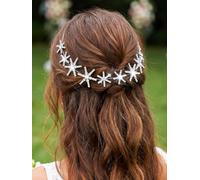 IYOU Star Wedding Headband Silver Crystal Bridal Headpiece Rhinestone Bridesmaid Hair Accessories for Women