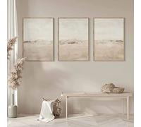 iYoucase Beige Abstract Gallery Wall Art Simple Neutral Nordic Posters And Prints Minimalist Landscape Canvas Painting Room Home Decor 50x70cmx3 Unframed
