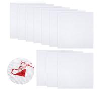 Iyowei 10pcs Cross Stitch Fabric, 11 Count Aida Cross Stitch Embroidery Fabric for DIY, Craft, Needle & Machine Embroidery, 30x30cm