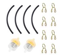 Iyowei 2 Sets Of Fuel Filter Kit, 4pcs Fuel Line Hose 2pcs Motorcycle Fuel Filter And 8pcs Fuel Hose Clips Online