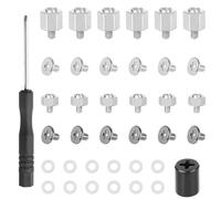 Iyowei 26 PCS PC Computer Screws Kit, M.2 SSD NVMe Standoff and Screw Stand Off Screw Hex Nut PC/Laptop/Computer Screws with 12 PCS Screws Spacers, a Screw Socket, a Screwdriver for ASUS Motherboard
