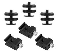 Iyowei 6 Pack Flash Shoe Mount, Cold Shoe Mount + Hot Shoe Mount Adapter with 1/4" Tripod Screw, Aluminum Alloy Camera Shoe Mount Adapter Cold Shoe Bracket Tripod Screw Adapter for DSLR Camera Rig