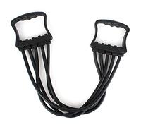 Iyowei Adjustable Chest Expander Fitness Resistance Bands with 5 Strings Removable Chest Expander Resistance Band Muscle Pull Exerciser for Home Fitness Strength Training and Yoga (Black)