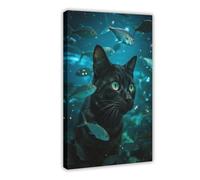 IYQTAGGH Bombay Cat Fish School (2) Canvas Poster Wall Art Decor Print Picture Paintings for Living Room Bedroom Decoration 24x36inch(60x90cm)
