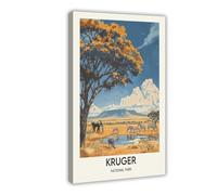 IYQTAGGH Kruger National Park Poster Canvas Poster Wall Art Decor Print Picture Paintings for Living Room Bedroom Decoration 20x30inch(50x75cm)
