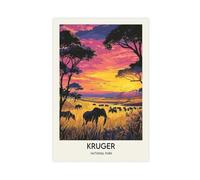 IYQTAGGH Kruger National Park, South Africa Poster Canvas Poster Wall Art Decor Print Picture Paintings for Living Room Bedroom Decoration 24x36inch(60x90cm)