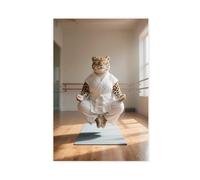 IYQTAGGH Leopard Meditation Abstract Poster Canvas Poster Wall Art Decor Print Picture Paintings for Living Room Bedroom Decoration 12x18inch(30x45cm)
