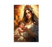 IYQTAGGH Poster of The Virgin Mary And Jesus Canvas Poster Wall Art Decor Print Picture Paintings for Living Room Bedroom Decoration 20x30inch(50x75cm)