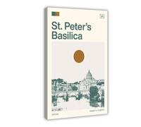IYQTAGGH St. Peter's Basilica Vatican Canvas Poster Bedroom Decor Landscape Office Room Decor Gift 08x12inch(20x30cm)