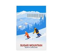 IYQTAGGH Sugar Mountain Ski Canvas Poster Bedroom Decor Landscape Office Room Decor Gift 08x12inch(20x30cm)