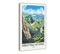 IYQTAGGH The Great Wall of China Poster Canvas Poster Bedroom Decor Landscape Office Room Decor Gift 24x36inch(60x90cm)