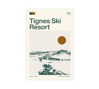 IYQTAGGH Tignes Ski Resort French Alps Canvas Poster Bedroom Decor Landscape Office Room Decor Gift 24x36inch(60x90cm)