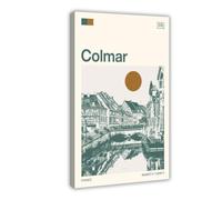 IYQTAGGH Travel to Colmar, France Canvas Poster Wall Art Decor Print Picture Paintings for Living Room Bedroom Decoration 12x18inch(30x45cm)