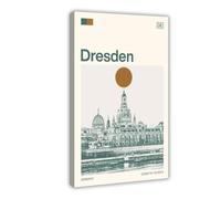 IYQTAGGH Travel to Dresden, Germany Canvas Poster Wall Art Decor Print Picture Paintings for Living Room Bedroom Decoration 12x18inch(30x45cm)
