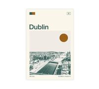 IYQTAGGH Travel to Dublin, Ireland Canvas Poster Bedroom Decor Landscape Office Room Decor Gift 20x30inch(50x75cm)