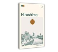 IYQTAGGH Travel to Hiroshima, Japan Canvas Poster Bedroom Decor Landscape Office Room Decor Gift 12x18inch(30x45cm)