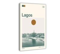 IYQTAGGH Travel to Lagos, Nigeria Canvas Poster Wall Art Decor Print Picture Paintings for Living Room Bedroom Decoration 12x18inch(30x45cm)