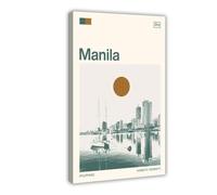IYQTAGGH Travel to Manila, Philippines Canvas Poster Wall Art Decor Print Picture Paintings for Living Room Bedroom Decoration 12x18inch(30x45cm)