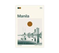 IYQTAGGH Travel to Manila, Philippines Canvas Poster Wall Art Decor Print Picture Paintings for Living Room Bedroom Decoration 08x12inch(20x30cm)