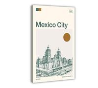 IYQTAGGH Travel to Mexico City Canvas Poster Bedroom Decor Landscape Office Room Decor Gift 16x24inch(40x60cm)