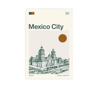IYQTAGGH Travel to Mexico City Canvas Poster Wall Art Decor Print Picture Paintings for Living Room Bedroom Decoration 24x36inch(60x90cm)