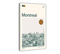 IYQTAGGH Travel to Montreal, Canada Canvas Poster Wall Art Decor Print Picture Paintings for Living Room Bedroom Decoration 12x18inch(30x45cm)