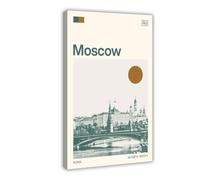 IYQTAGGH Travel to Moscow, Russia Art Canvas Poster Wall Art Decor Print Picture Paintings for Living Room Bedroom Decoration 20x30inch(50x75cm)