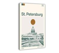IYQTAGGH Travel to Saint Petersburg, Russia Canvas Poster Wall Art Decor Print Picture Paintings for Living Room Bedroom Decoration 20x30inch(50x75cm)
