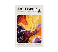 IYQTAGGH Vintage Sagittarius Astrology Canvas Poster Wall Art Decor Print Picture Paintings for Living Room Bedroom Decoration 20x30inch(50x75cm)