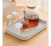 IYSHOUGONG Cup Drying Rack & Dish Drying Tray, Drain Board for Small Kitchen Sink, Dish Drain Tray Large Enough for Counter or Coffee Table Plastic Tea for Cup Bowl Fruit