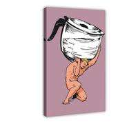 IYTAFGYT Atlas Carrying The Coffee Po Canvas Poster Wall Art Print Picture Paintings 24x36inch(60x90cm)