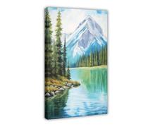 IYTAFGYT British Columbia Watercolor Print Canada Travel Gift Canvas Poster Bedroom Decor Landscape Decor Gift 08x12inch(20x30cm)