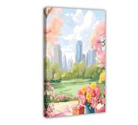 IYTAFGYT Central Park PicnicNYC Wall Art Canvas Poster Bedroom Decor Landscape Decor Gift 24x36inch(60x90cm)