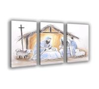 IYTAFGYT Christmas Nativity Birth of Jesus Canvas Poster Wall Art Print Picture Paintings 12x18inch(30x45cm)