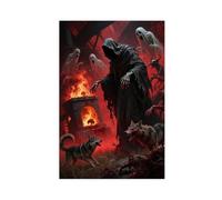 IYTAFGYT Death Terror Soul Furnace Demon Prairie Wolf Canvas Poster Wall Art Print Picture Paintings 20x30inch(50x75cm)