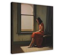 IYTAFGYT Edward Hopper Inspired Portrait Canvas Poster Wall Art Print Picture Paintings 16x16inch(40x40cm)
