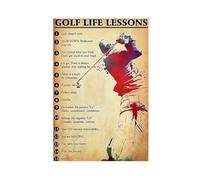 IYTAFGYT Golf Life Lessons Poster, Canvas Poster Bedroom Decor Landscape Decor Gift 20x30inch(50x75cm)