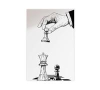IYTAFGYT Hand Moving Chess Piec Canvas Poster Bedroom Decor Landscape Decor Gift 16x24inch(40x60cm)