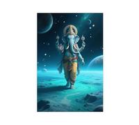 IYTAFGYT Hindu Elephant God Neptune Poster Canvas Poster Wall Art Print Picture Paintings 12x18inch(30x45cm)
