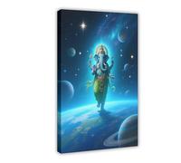 IYTAFGYT Hindu Elephant God Neptune Poster Canvas Poster Wall Art Print Picture Paintings 16x24inch(40x60cm)