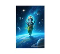 IYTAFGYT Hindu Elephant God Neptune Poster Canvas Poster Wall Art Print Picture Paintings 24x36inch(60x90cm)