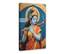 IYTAFGYT Hindu WisdomThe Goddess Playing The Vina Canvas Poster Wall Art Print Picture Paintings 24x36inch(60x90cm)