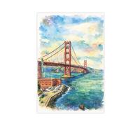 IYTAFGYT San Francisco Golden Gate Bridge Print, Canvas Poster Bedroom Decor Landscape Decor Gift 16x24inch(40x60cm)