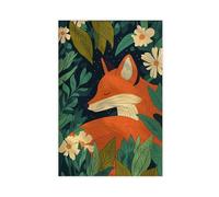 IYTAFGYT Sleepy Fox Poster - Fox Wall Art Canvas Poster Wall Art Print Picture Paintings 24x36inch(60x90cm)