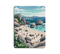 IYTAFGYT South Africa Travel Gifts Little Penguin Retro Poster Metal Tin Sign Chic Art Retro Iron Painting Bar People Cave Cafe Family Garage Poster Wall Decoration 12x16inch(30x40cm)
