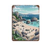 IYTAFGYT South Africa Travel Gifts Little Penguin Tin Sign Vintage Metal Pub Club Cafe Bar Home Wall Art Decoration Poster Retro 12x16inch(30x40cm)